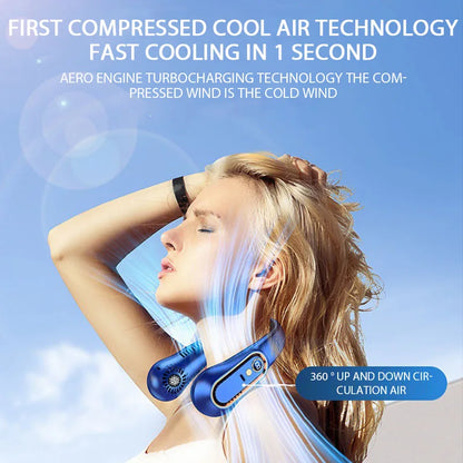 Hanging Neck Fan with Digital Display