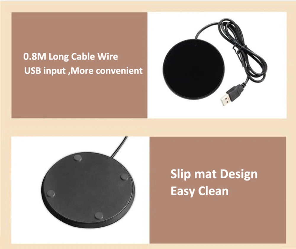 USB Mug Warmer – Electric Coffee Cup Heater with Thermostatic Coaster