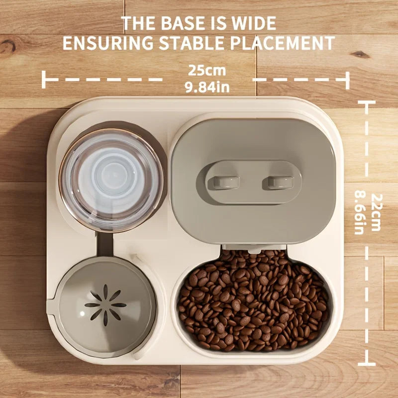2-in-1 Automatic Cat Food and Water Dispenser