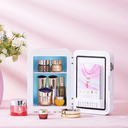 GLAMCHILL | 4L Mini Beauty Fridge with LED Mirror