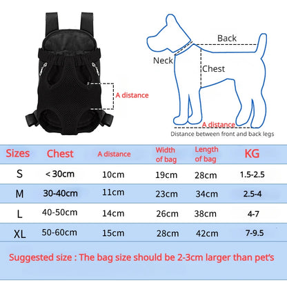 Pet Carrier Backpack – Breathable, Adjustable & Travel-Ready (S–XL)