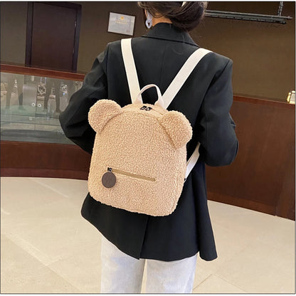 Plush Bear Ear Mini Backpack