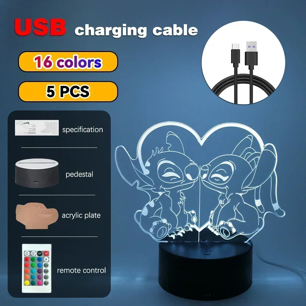 3D Illusion Stitch Night Light