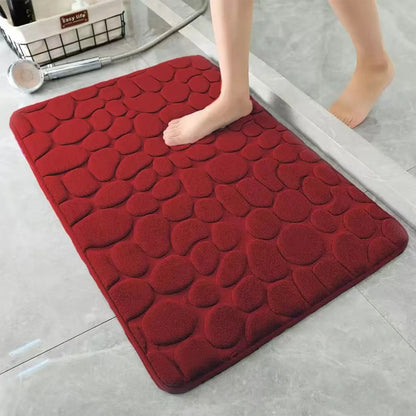 Cobblestone Embossed Bathroom Mat