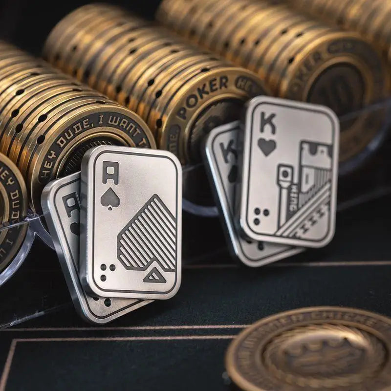 Double Sided King & Ace Metal Slider Stress Relief Toy