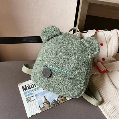 Plush Bear Ear Mini Backpack