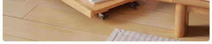 Solid Wood Movable Side Table