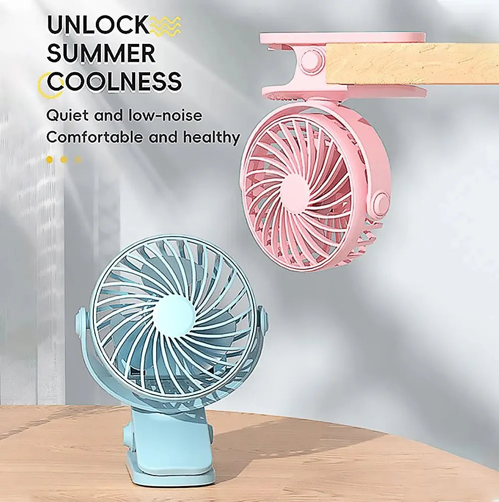 Rechargeable Clip Fan with Nightlight