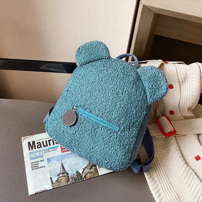 Plush Bear Ear Mini Backpack
