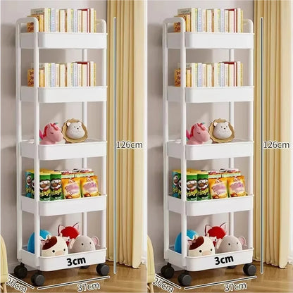 Mobile Storage Trolley – 5-Tier Organizer Cart with Wheels