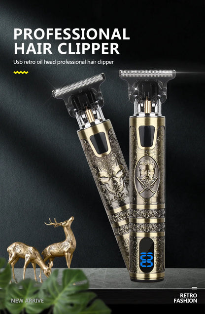 TrimMaster™ T9 LCD Precision Hair & Beard Trimmer – Professional Electric Clipper for Men
