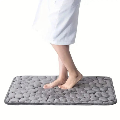 Cobblestone Embossed Bathroom Mat