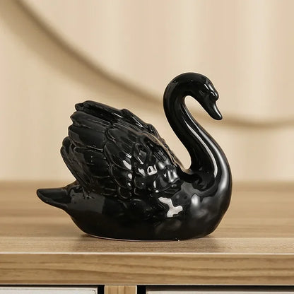 Lovers Swan Ceramic Figurines