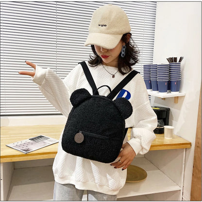 Plush Bear Ear Mini Backpack