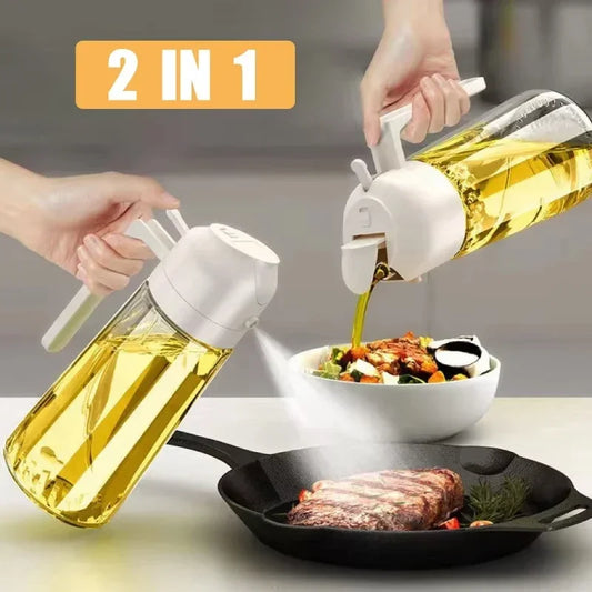 2-in-1 Olive Oil Dispenser & Sprayer Bottle