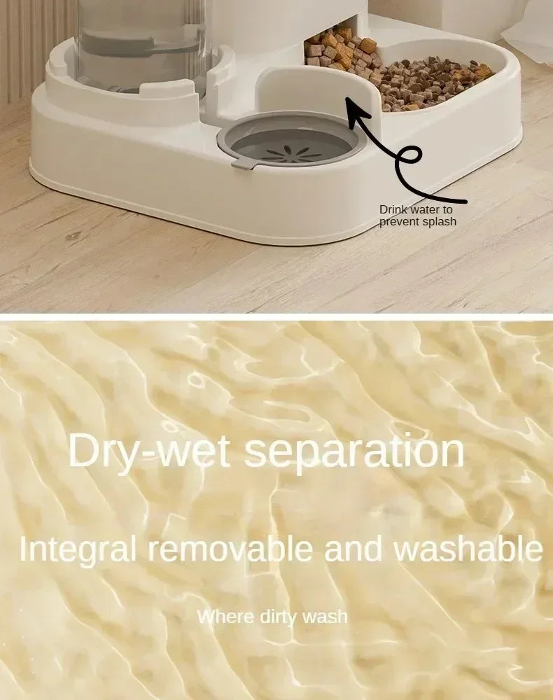 2-in-1 Food & Water Dispenser for Cats & Dogs