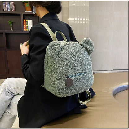 Plush Bear Ear Mini Backpack