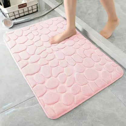 Cobblestone Embossed Bathroom Mat