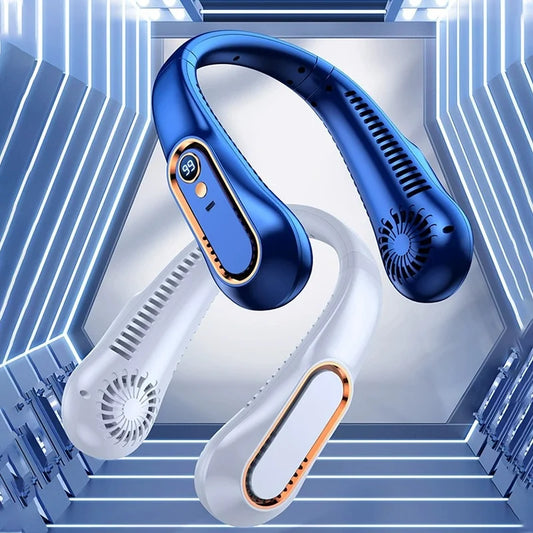Hanging Neck Fan with Digital Display