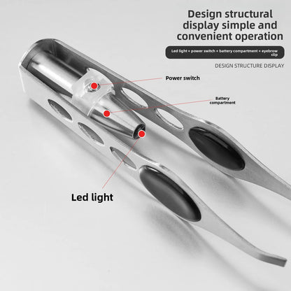BrightBrow™ LED Precision Tweezers