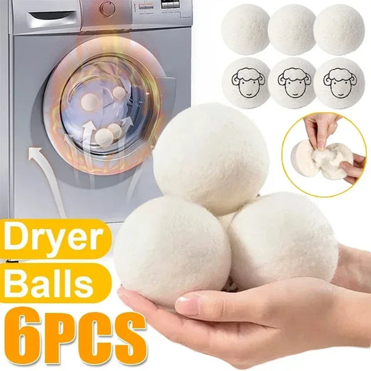 6Pcs Reusable Wool Dryer Balls