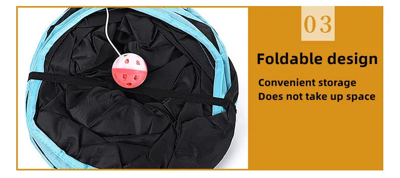 Foldable Cat Tunnel Play Toy