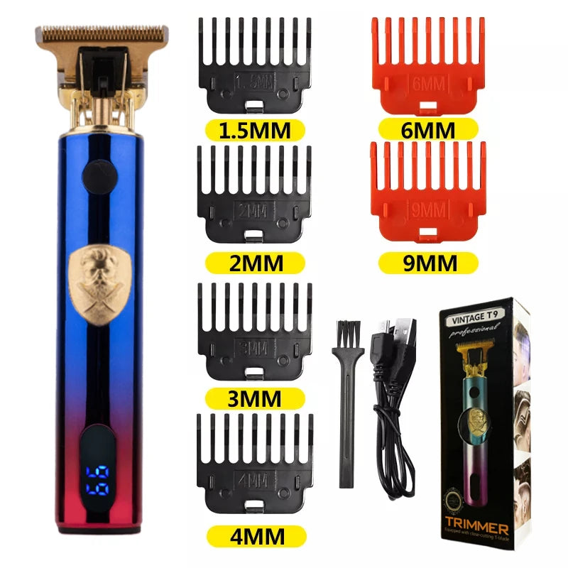 TrimMaster™ T9 LCD Precision Hair & Beard Trimmer – Professional Electric Clipper for Men