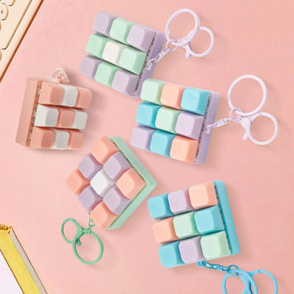 Mini 9-Key Fidget Stress Relief Toy & Keychain for Adults & Kids