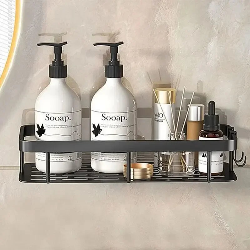 Bathroom Corner Storage Rack – Adhesive Shower Shelf