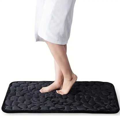 Cobblestone Embossed Bathroom Mat