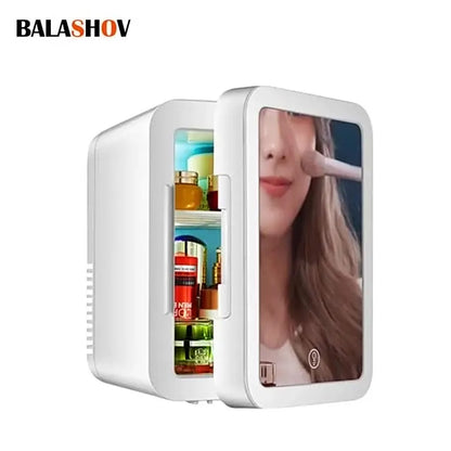 GLAMCHILL | 4L Mini Beauty Fridge with LED Mirror