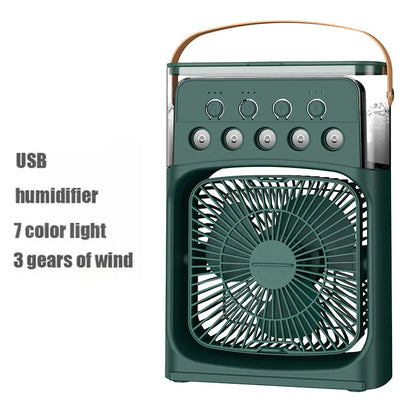 Advanced 3-in-1 Portable Air Cooler – Mini AC Fan + Humidifier + LED Night Light