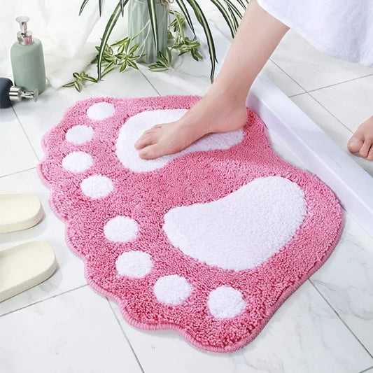 Paw Shaped Bathroom Rug