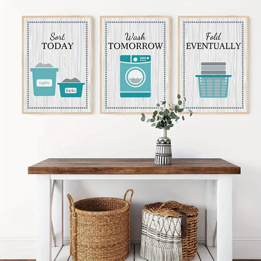 Modern Laundry Room Canvas Wall Art