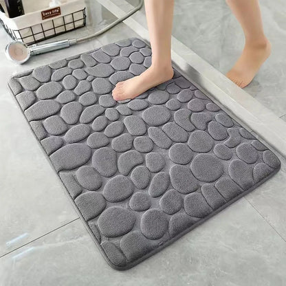 Cobblestone Embossed Bathroom Mat