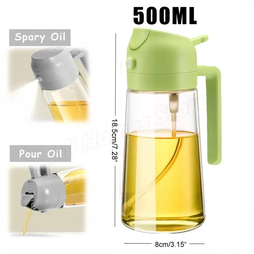 2-in-1 Olive Oil Dispenser & Sprayer Bottle