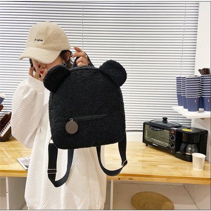 Plush Bear Ear Mini Backpack