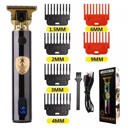 TrimMaster™ T9 LCD Precision Hair & Beard Trimmer – Professional Electric Clipper for Men