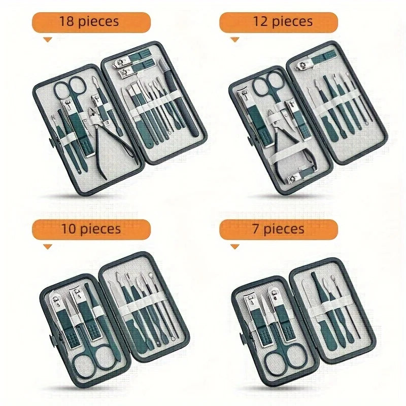 Deluxe Manicure & Pedicure Set With Travel Case