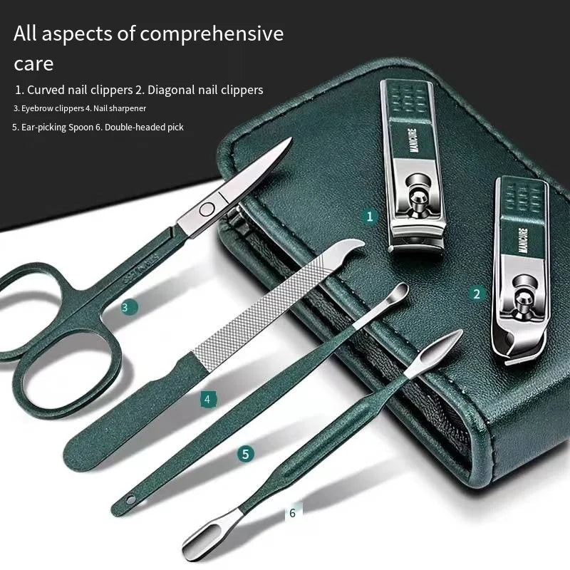ProGroom™ 6-Piece Premium Nail Care Set – Unisex Manicure & Pedicure Kit
