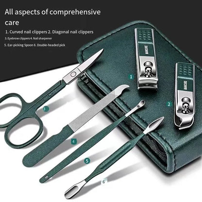 ProGroom™ 6-Piece Premium Nail Care Set – Unisex Manicure & Pedicure Kit