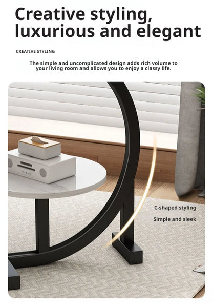 Mini Coffee Table –  2-Layer Side & Bedside Storage Table