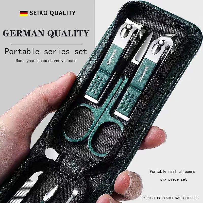 ProGroom™ 6-Piece Premium Nail Care Set – Unisex Manicure & Pedicure Kit