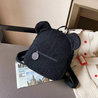 Plush Bear Ear Mini Backpack