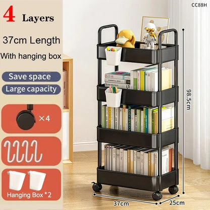 Mobile Storage Trolley – 5-Tier Organizer Cart with Wheels