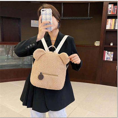 Plush Bear Ear Mini Backpack