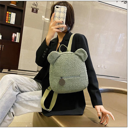 Plush Bear Ear Mini Backpack