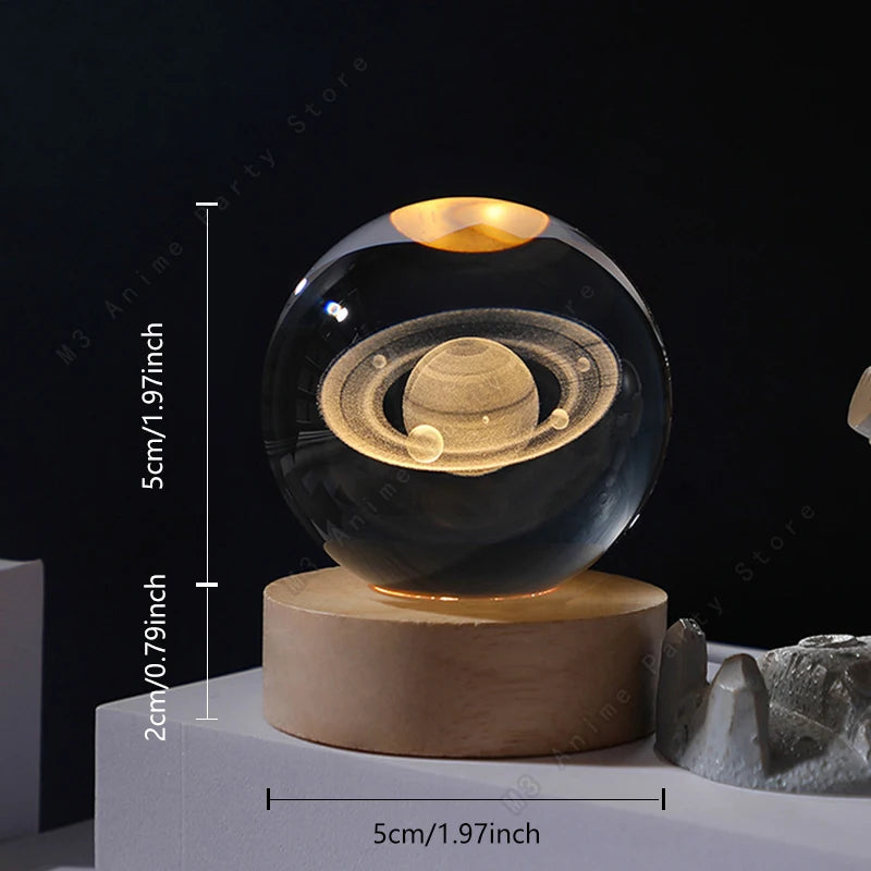3D Crystal Ball Night Light