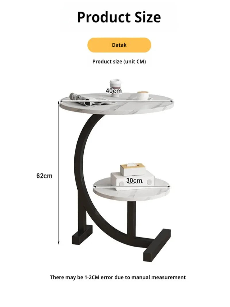 Mini Coffee Table –  2-Layer Side & Bedside Storage Table