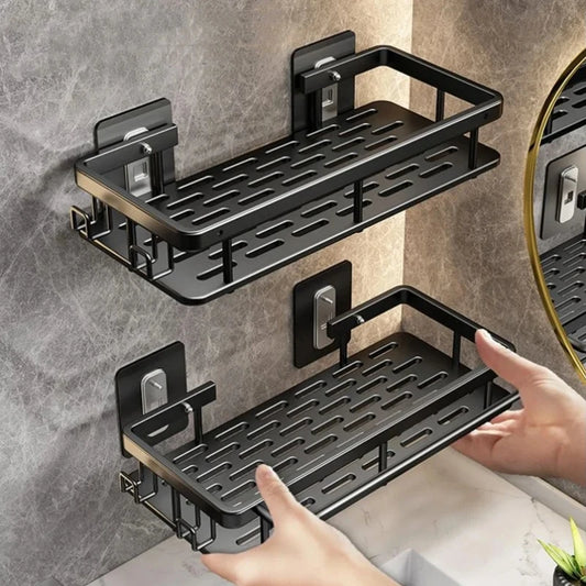 Wall-Mounted No-Drill Bathroom & Kitchen Shelf